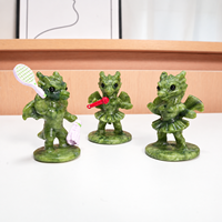 Figurine de dragon volant en pierre naturelle de 7 cm, statue animale métaphysique verte polie pour la guérison par le Reiki, ornement source de vitalité