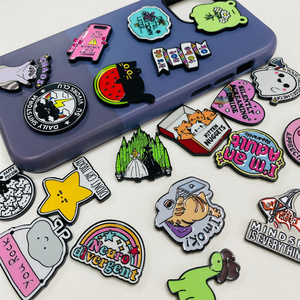 抹茶色金属徽章定制手机贴纸手机金属徽章日常装饰中国供应 - Product Image 1