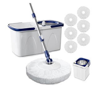 Trung Quốc Bán Buôn Ma Thuật Quay Dễ Dàng Phẳng Phun Xoắn Làm Sạch Sàn Sạch Hơn Xô Lau Các Loại Khác Nhau Đầu Nhà Sản Xuất Trực Tiếp - Product Image 3