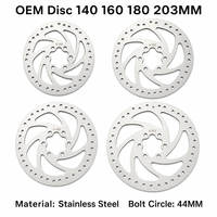 Rotor de frein à disque VTT 160mm 180mm 203mm en acier inoxydable, 6 boulons, disque fixe pour vélo de montagne et de route, frein hydraulique