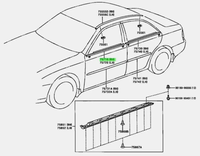 4 pièces de joints d'étanchéité en caoutchouc imperméable pour vitres de voiture pour Camry 2007-2011, état neuf, 75710-06100 75720-06100 75730-06080