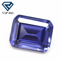 Wuzhou usine prix 3*5-10*14mm étape cut octagon forme L-tanzanite/tanzanite cubique zircone gemmes synthétique émeraude CZ pierre