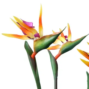 FCP12001 Real touch strelitzia artificiale Reginae Aiton cielo uccello paradiso fiore per la decorazione domestica di nozze dell'hotel