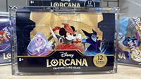 Boîte de présentation en acrylique pour booster Lorcana avec protection magnétique forte et résistance aux UV à 99 %, étui de protection en acrylique pour jeux de cartes TCG