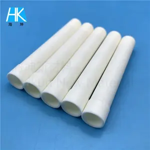 custom high temperature advanced beige alumina Al2O3 through tube pipe bushing