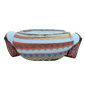Wholesale Women Ethnic Style Shoulder Bag Adjustable Strap Canvas Fringe Women's Chest Bags - Product Image 1