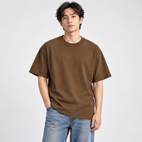 Kaos Vintage Oversized Heavyweight Acid Wash 100% Katun untuk Pakaian Kasual Unisex