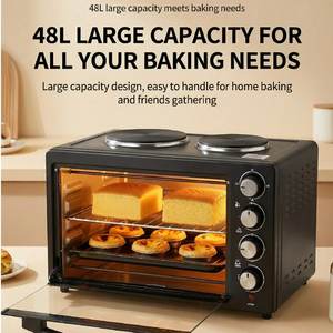 <span class=keywords><strong>Horno</strong></span> <span class=keywords><strong>Tostador</strong></span> Eléctrico de Gran Capacidad de 48L con 2 Placas Calefactoras, <span class=keywords><strong>Horno</strong></span> Multifuncional con Función de Calentamiento, Uso Doméstico y Comercial - Product Image 4