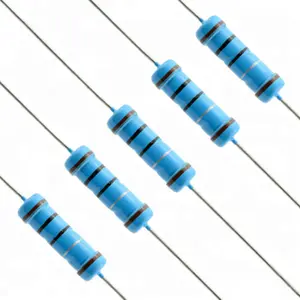 Resistor Film Karbon, 1/4W 1/2WS 0.25W Kinerja Stabil Resistor Cincin Warna Resistensi Plug-In