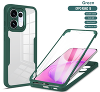 Étui de téléphone à couverture intégrale à 360 degrés pour OPPO Reno 16 5G/Reno 16 Pro, protecteur d'écran avant transparent en TPU + acrylique + PET