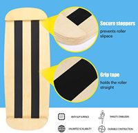 Planche d'équilibre en bois avec roulettes pour le skateboard, le surf, le ski, le fitness et l'exercice
