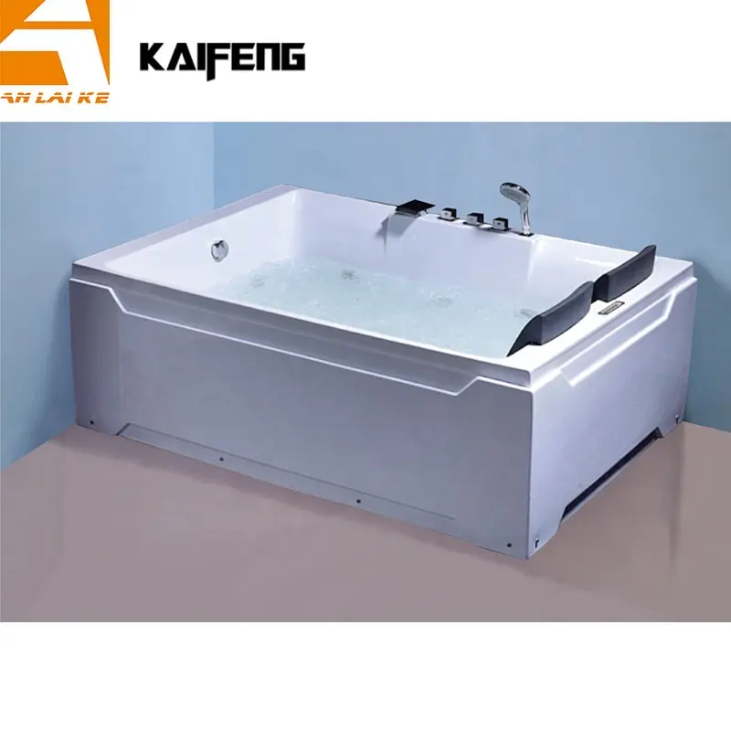 Double whirlpool Massage Bathtub, Computer Controlled, White, KF-612L