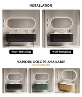 Meuble-lavabo autoportant pour salle de bain avec double vasque de 30 pouces, armoire de salle de bain et armoire à pharmacie