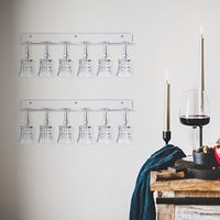 Support mural en acrylique transparent pour flûtes à champagne, présentoir mural suspendu pour verres à vin, idéal pour la maison, le bar ou les fêtes