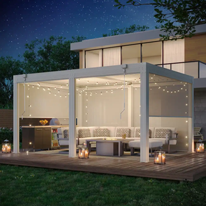 Anyhoo điện gấp Rèm Windproof ngoài trời lăn che nắng cho gian hàng Hợp kim nhôm được xây dựng trong cài đặt - Product Image 1