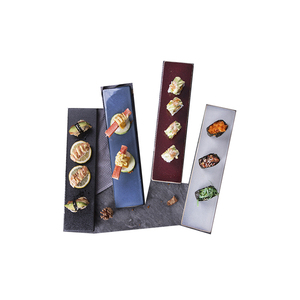 Vente chaude Sushi Plat Creative <span class=keywords><strong>Rectangle</strong></span> Sushi <span class=keywords><strong>Assiette</strong></span> Porcelaine Réactive Vitrage Plaque - Product Image 1