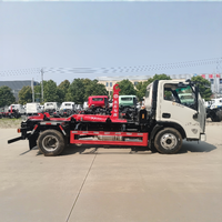 Camion benne arrière DongFeng 4x2 avec bras de levage pour conteneur de 20 mètres cubes