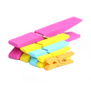 Respectueux de l'environnement toutes sortes de tailles pinces à <span class=keywords><strong>linge</strong></span> en bois colorées multifonctions - Product Image 3