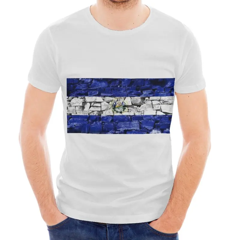 Personalizado 3D impreso verano hombres bandera estilo moda arte diseño El Salvador camisetas para hommes