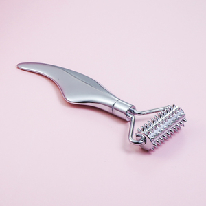 Outil facial de marque privée Drainage lymphatique Gua Sha Masseur de visage Anti-âge <span class=keywords><strong>Derma</strong></span> Roller Contrôle manuel filaire pour les soins de la peau - Product Image 4