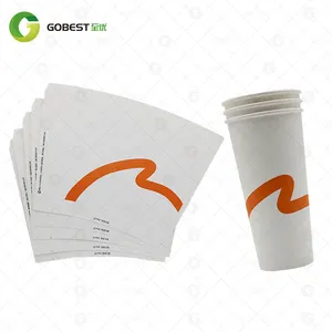 High Quality 4oz -20oz printed and personalized disposable advertising paper cup raw material