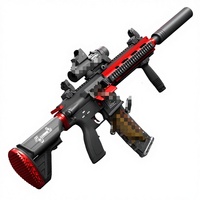 Senapan Mainan Lunak 7.4V M4A1 EVA, Pistol Pelontar Selongsong, Lampu, Permainan Tembak-tembakan Luar Ruangan, Peralatan Aktivitas, Mainan Lunak Grosir