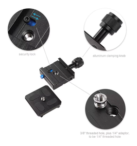 Tấm with1/4 vít Adaptor Tripod núi nhôm nhanh chóng phát hành kẹp + phát hành nhanh chóng cho DSLR máy ảnh phù hợp với arca-swis - Product Image 4