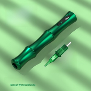 Vente en gros Modèle en bambou Bouton d'opération <span class=keywords><strong>simple</strong></span> Stylo professionnel léger pour machine à maquillage permanent sans fil - Product Image 4