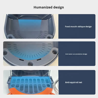 Mangeoire à oiseaux solaire imperméable d'extérieur avec caméra WiFi, application intelligente, vidéo à distance, adaptée à l'observation des oiseaux dans le jardin et la cour