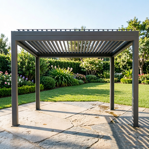 Heavy Duty Aluminum Outdoor Gazebo Powder Coated Frame Weatherproof Customized Dimension <b>for</b> Home Garden Courtyard <b>Deck</b> NNS-PA01 - Product Image 3