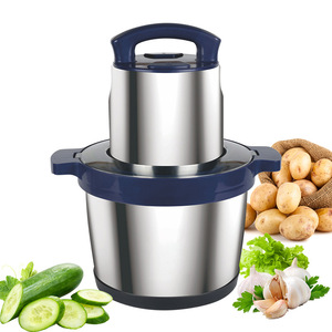 Meat <b>Grinder</b> 6L Stainless Steel Commercial Meat Mincer Garlic Crusher Vegetable Crusher Food Processor Cross Border Wholesale - Product Image 2