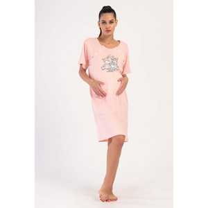 ชุดนอนคนท้องแขนสั้นทรงวงรีลายคู่สำหรับผู้หญิง - Product Image 3