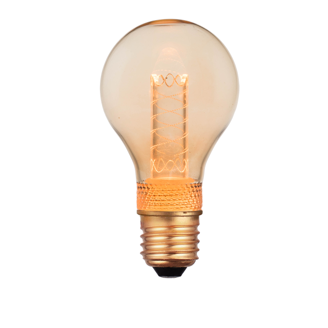Filament Bulb Amber Glass Body H3 Led Light Bulbglass Levitating Filament Led Lamp 4w Vintage Edison Light Bulb