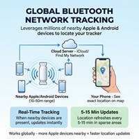 Traceur Bluetooth Gtag03 étanche IP67 ultra-mini en forme de bonbon, anti-perte, stockage cloud, 1 an, application PC/Android, bouton
