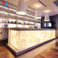 Table de bar personnalisée, comptoir de bar, mur à vin, mobilier de bar commercial pour hôtel, hall d'entrée, restaurant, vin