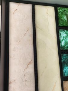 لوح كبير من العقيق الاصطناعي الشفاف الحديث ، لوح حائط مقاوم للماء ، لوح ديكور داخلي مقطوع إلى حجم للفنادق - Product Image 5