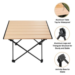 Tavolino <span class=keywords><strong>da</strong></span> Campeggio Portatile Ultraleggero in Alluminio Pieghevole per Spiaggia, Cucina all'Aperto, Picnic e Viaggi - Product Image 4