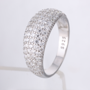 Bijoux fins en argent sterling S925, serti pavé, coupe ronde, 1,5 mm, VVS1, couleur D, moissanite, bagues décontractées, certifiées GRA pour femmes - Product Image 5