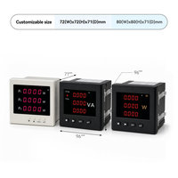Medidor de Energía Digital Activo de 72/80/96 mm para Panel de Control de Distribución Eléctrica