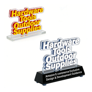 Letrero <span class=keywords><strong>LED</strong></span> Acrílico Portátil Personalizado, Transparente, Iluminado, para Mesa o Escritorio, con Base, para Publicidad - Product Image 6