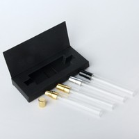 Flacon Vaporisateur de Parfum en Verre Rechargeable 3ml 5ml 10ml, Petit Échantillon Test avec Emballage Boîte en Carton