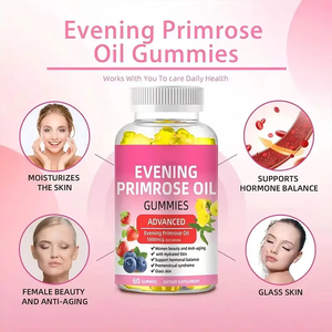 Gummies à l'huile d'onagre saveur fruitée pour l'équilibre hormonal et la santé de la peau, soutien pour femmes adultes, marque privée OEM, 60 unités - Product Image 2