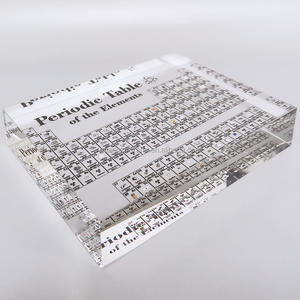 Regalos para estudiantes, tablero de letrero acrílico, <span class=keywords><strong>tabla</strong></span> periódica de acrílico transparente de los elementos, bloque de visualización - Product Image 1