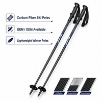 Série de bâtons de ski Zeroring OEM en fibre de carbone et aluminium, bâtons de neige personnalisés avec logo, vente en gros, usine