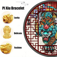 Chanceux chinois Fu Pixiu Bracelet Feng Shui Pixiu Dragon Bracelet à breloques pour hommes
