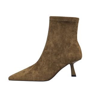 Giày Chelsea nữ kiểu Pháp cổ điển retro bằng da lộn, kiểu lười, gót trung bình, mùa đông, mã 2738-1 - Product Image 2