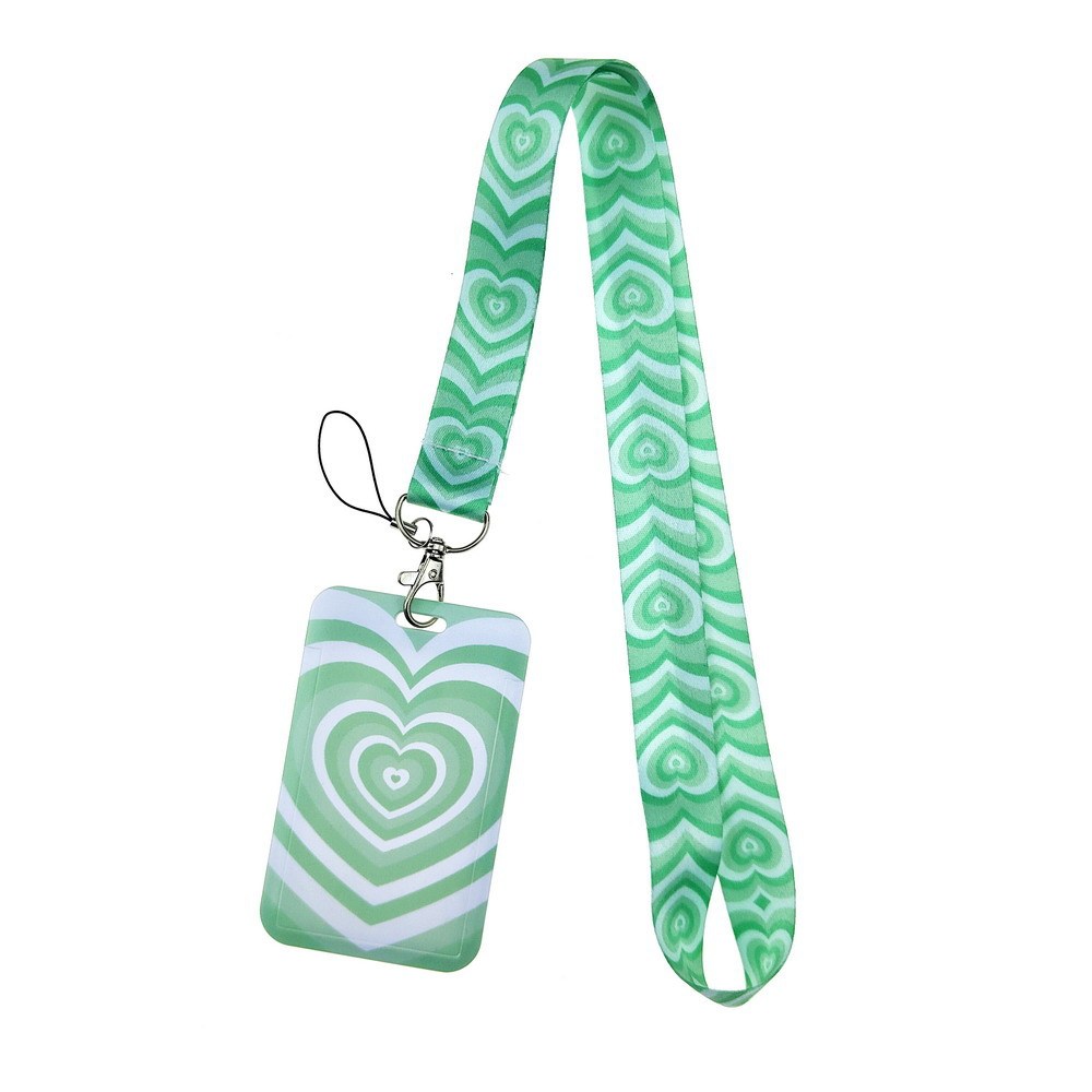 Hot Sale Creative Love Pattern Lanyards Satin Accessories Portable Neck Strap Anti-Lost Card Holder Phone Case Lanyard Wholesale Image 2