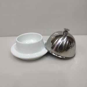 Nuevas Ideas de Productos <span class=keywords><strong>2026</strong></span>, Cerámica para el Hogar y la Cocina, Mantequillera con Tapa de Acero Inoxidable, Recipiente para Guardar Mantequilla - Product Image 3