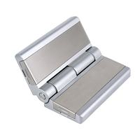 Charnière à soufflet robuste en alliage de zinc 180° résistant à la corrosion, finition chrome perlé, ambidextre, pour fours et armoires industriels extérieurs