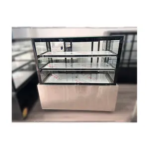 Refrigerador de vidro de grande capacidade para exposição de bolo com logotipo personalizado, fornecedor da China, refrigerador de 4 portas para armazenamento de laticínios